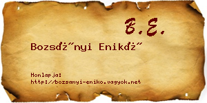 Bozsányi Enikő névjegykártya